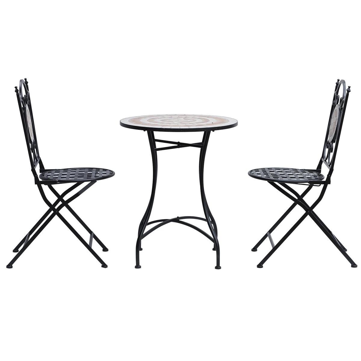 Outsunny Mesa De Jardín Mesa Mosaico Cerámica Y Redonda Mesita De Café Para Terraza Balcón Φ60x71cm 6 Outsunny Mesa De Jardín Mesa Mosaico Cerámica Y Redonda Mesita De Café Para Terraza Balcón Φ60x71cm - Imagen 4