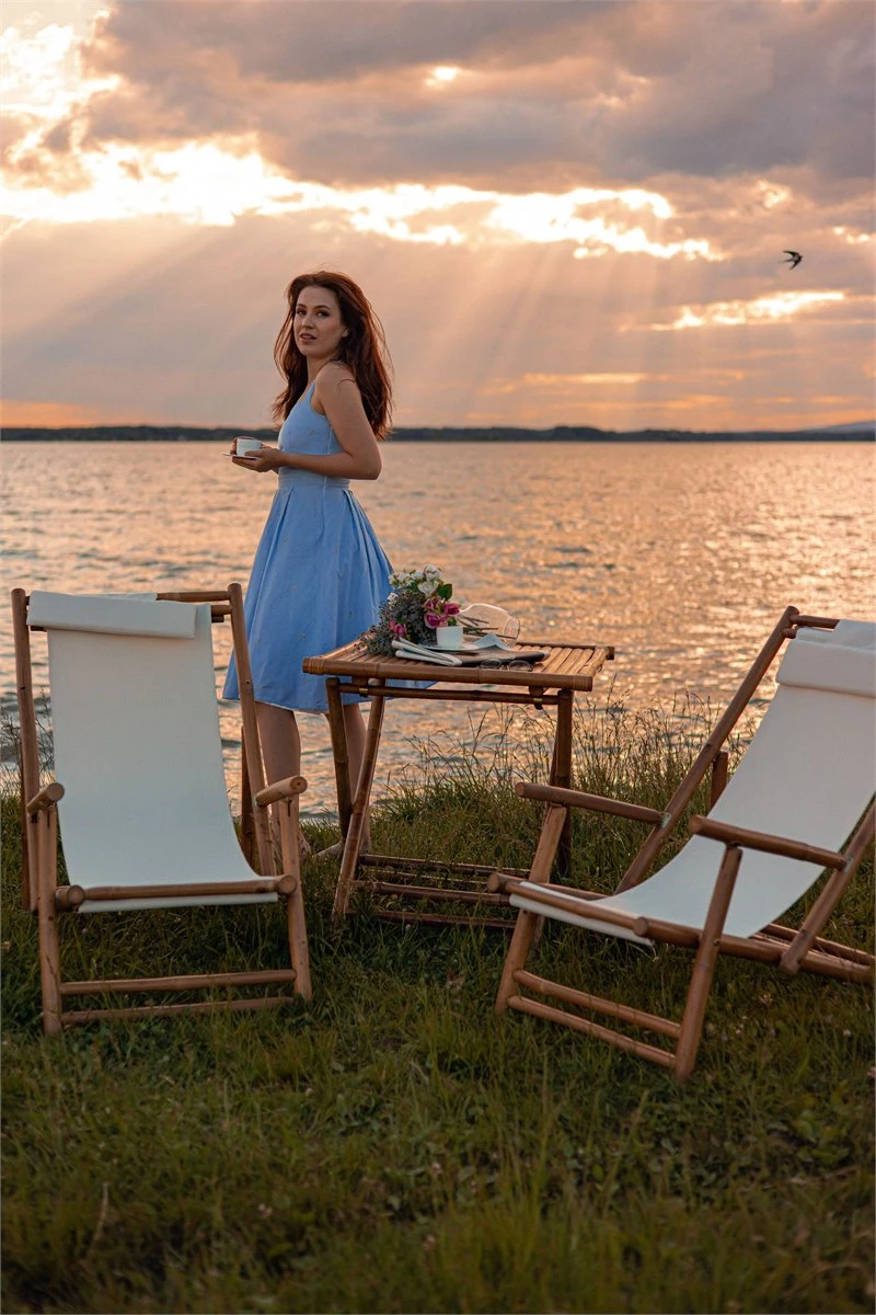 Conjunto De 2 Tumbonas De Jardín De Madera Clara ATRANI 14 Conjunto De 2 Tumbonas De Jardín De Madera Clara ATRANI - Imagen 12