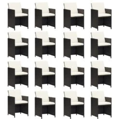 Set Comedor De Jardín 17 Pzas Con Cojines Ratán Sintético Negro VidaXL -OUTSUNNY TIENDA 8a7539048f9a800b8ae43d6878222cf81ab073b2 6f057e195c3e4489952d364775576368