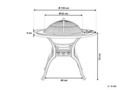 Mesa De Jardín De Metal Marrón Oscuro/beige ⌀ 105 Cm MANFRIA -OUTSUNNY TIENDA 8aeb55258490a049ce2b14e8b7260c02b247a323 541498ffba834bd18c38e3c44e57e2ed