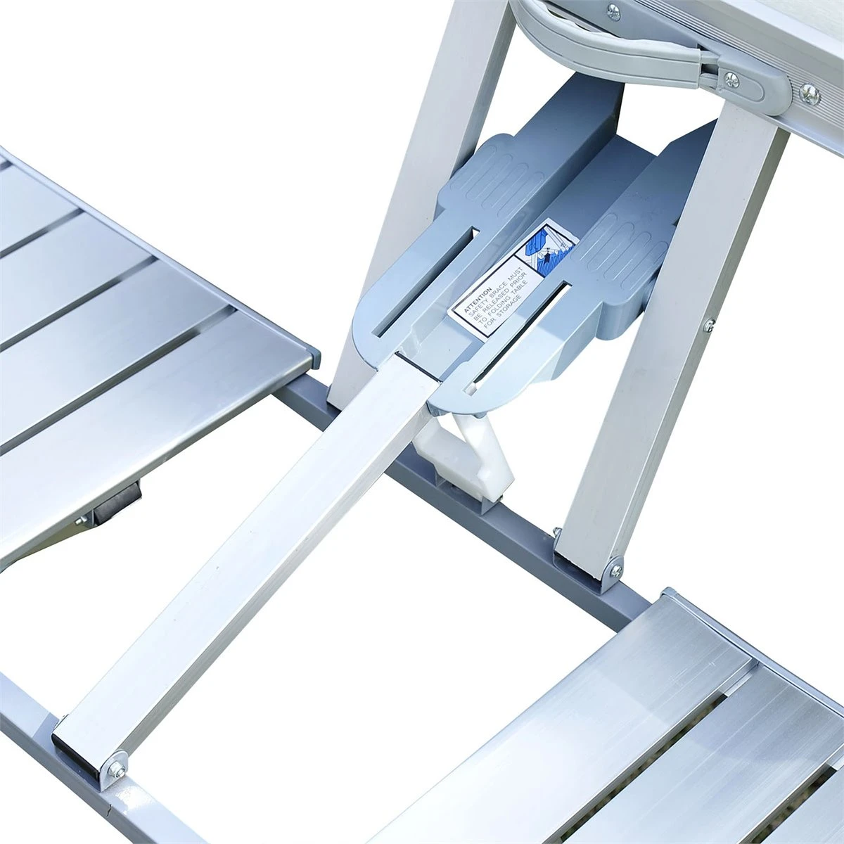 Outsunny Mesa Maleta De Camping Plegable Portátil Con 4 Asientos Y Agujero Para Sombrilla Estructura De Aluminio Para Playa Picnic 136x85,5x66 Cm Plata 11 Outsunny Mesa Maleta De Camping Plegable Portátil Con 4 Asientos Y Agujero Para Sombrilla Estructura De Aluminio Para Playa Picnic 136x85,5x66 Cm Plata - Imagen 9