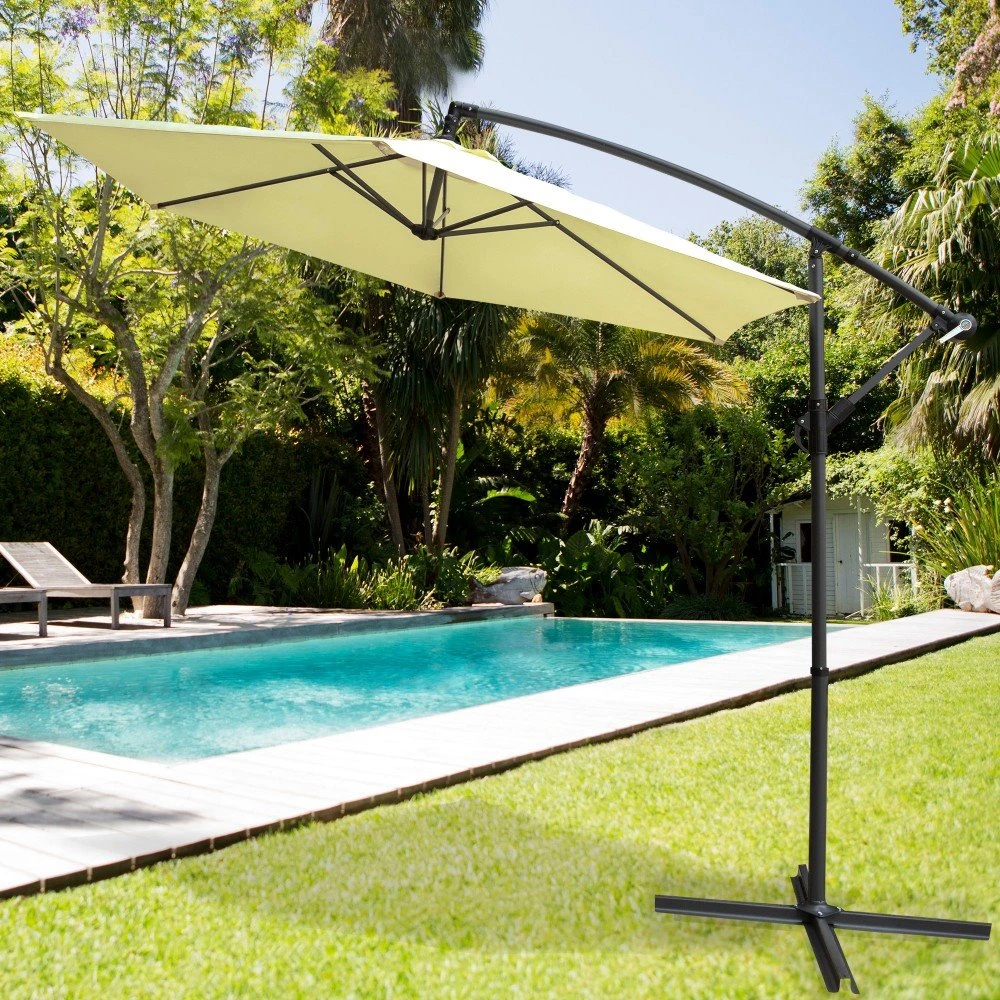 Parasol Excéntrico Banana 270 Cm Crema Mástil Aluminio Aktive Garden 7 Parasol Excéntrico Banana 270 Cm Crema Mástil Aluminio Aktive Garden - Imagen 5