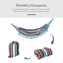 Outsunny Hamaca Doble Portátil De Algodón 285x150 Cm Con Bolsa De Transporte Para Exteriores Patio Jardín Playa Camping Carga 180 Kg Multicolor 16 Outsunny Hamaca Doble Portátil De Algodón 285x150 Cm Con Bolsa De Transporte Para Exteriores Patio Jardín Playa Camping Carga 180 Kg Multicolor -OUTSUNNY TIENDA 8d49eb9f95367639c4a76497a32306570a6d1fff 2f969d2b2bfd4a65956304f20bb0122d