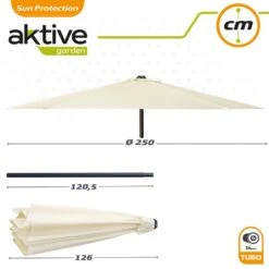 Parasol Hexagonal 250 Cm Color Crema Mástil Aluminio Aktive Garden -OUTSUNNY TIENDA 8d9d12fecbac753ab1c284345e4761f0016da67f 24e9af11000d4bf7a4687dfed0137c6b