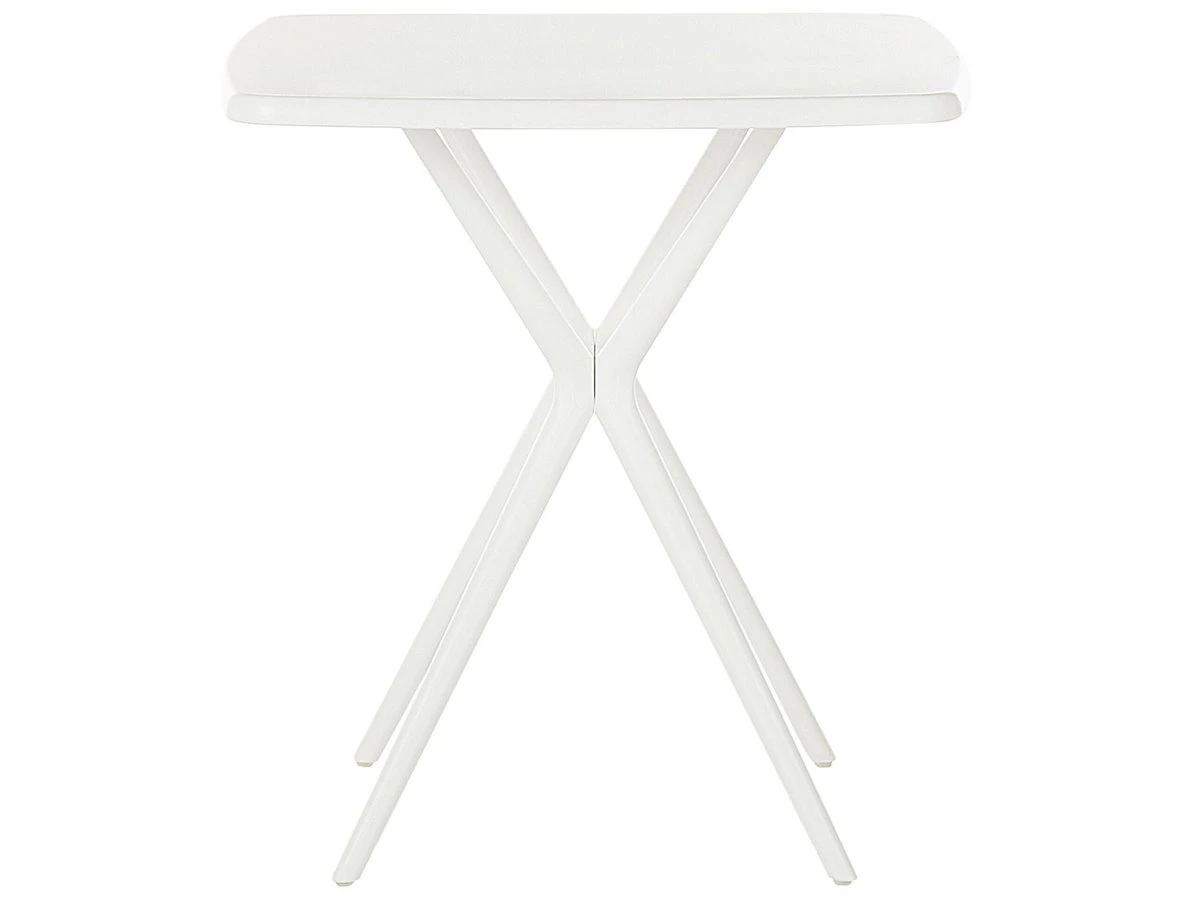 Mesa De Balcón De Material Sintético Blanco 70 X 70 Cm SERSALE 7 Mesa De Balcón De Material Sintético Blanco 70 X 70 Cm SERSALE - Imagen 5