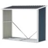 Outsunny Casetilla Para Leña Acero Galvanizado Cobertizo Leñero De Almacenamiento De Troncos Con Techo Inclinado Para Jardín Terraza Exterior 185x84x133,5/148,5 Cm Gris -OUTSUNNY TIENDA 8eafc0b08a915976c87d467022f009c6c78829f6 4e6e29995e654cf6ab27e39dd11e4344