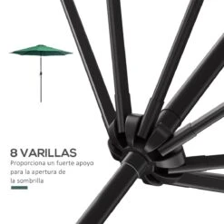 Outsunny Sombrilla De Jardín Ø295x250 Cm Con Manivela Parasol Exterior Con Mecanismo De Inclinación Y Poste Desmontable De Metal Para Terraza Piscina Patio Verde 17 Outsunny Sombrilla De Jardín Ø295x250 Cm Con Manivela Parasol Exterior Con Mecanismo De Inclinación Y Poste Desmontable De Metal Para Terraza Piscina Patio Verde -OUTSUNNY TIENDA 8ebe1e574630e210252cd8ad3d55730a4cfeb087 4a3bbe989beb469cb4ecff41b6c6cea6