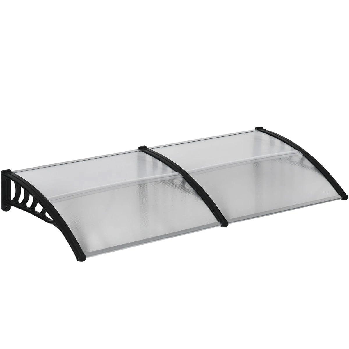 Outsunny Tejadillo De Protección 200x96x27 Cm Marquesina Exterior Para Puertas Y Ventanas Contra Sol Y Lluvia Con Soporte De PP Policarbonato Transparente 3 Outsunny Tejadillo De Protección 200x96x27 Cm Marquesina Exterior Para Puertas Y Ventanas Contra Sol Y Lluvia Con Soporte De PP Policarbonato Transparente