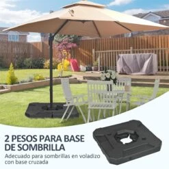 Outsunny 2 Pesos Para Base De Sombrilla Rellenable De Arena 110 Kg O Agua 70 Kg Para Base Cruzada De Parasol Sombrilla Cantilever Para Jardín Terraza Exterior 88,5x88,5x12 Cm Negro 14 Outsunny 2 Pesos Para Base De Sombrilla Rellenable De Arena 110 Kg O Agua 70 Kg Para Base Cruzada De Parasol Sombrilla Cantilever Para Jardín Terraza Exterior 88,5x88,5x12 Cm Negro -OUTSUNNY TIENDA 8f9667519a87d83266f1c0a1b387959270d2fd66 18a79d9383154aa2a302627adb33f44a
