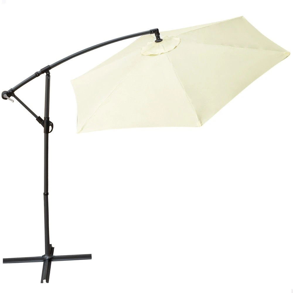 Parasol Excéntrico Banana 300 Cm Crema Mástil Aluminio Aktive Garden 3 Parasol Excéntrico Banana 300 Cm Crema Mástil Aluminio Aktive Garden