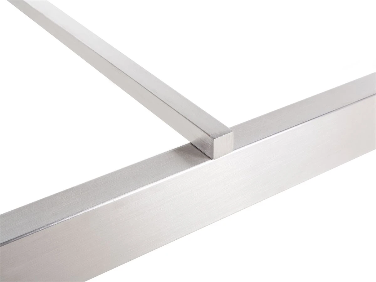 Mesa De Comedor De Metal/granito Gris Oscuro/plateado 220 X 100 Cm GROSSETO 11 Mesa De Comedor De Metal/granito Gris Oscuro/plateado 220 X 100 Cm GROSSETO - Imagen 9