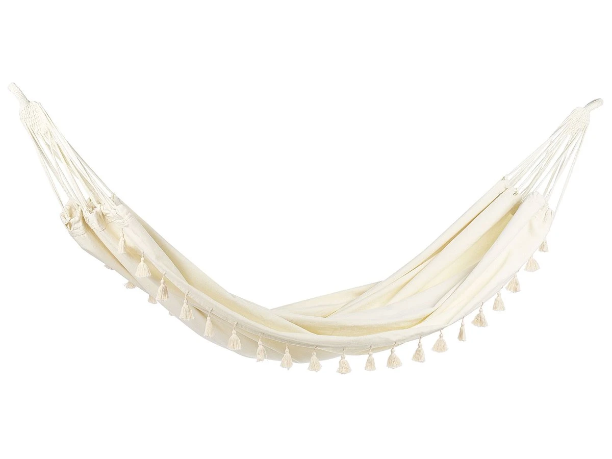 Hamaca De Algodón/poliéster Blanco Crema VERCELLI 4 Hamaca De Algodón/poliéster Blanco Crema VERCELLI - Imagen 2