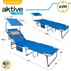 Tumbona Plegable Con Parasol Y Cojín Aktive Beach 15 Tumbona Plegable Con Parasol Y Cojín Aktive Beach -OUTSUNNY TIENDA 92f64b544ec2df37ca69bd06c210bef47ae2ab7a 51913295d86f4f34a4349b2413bbf50d