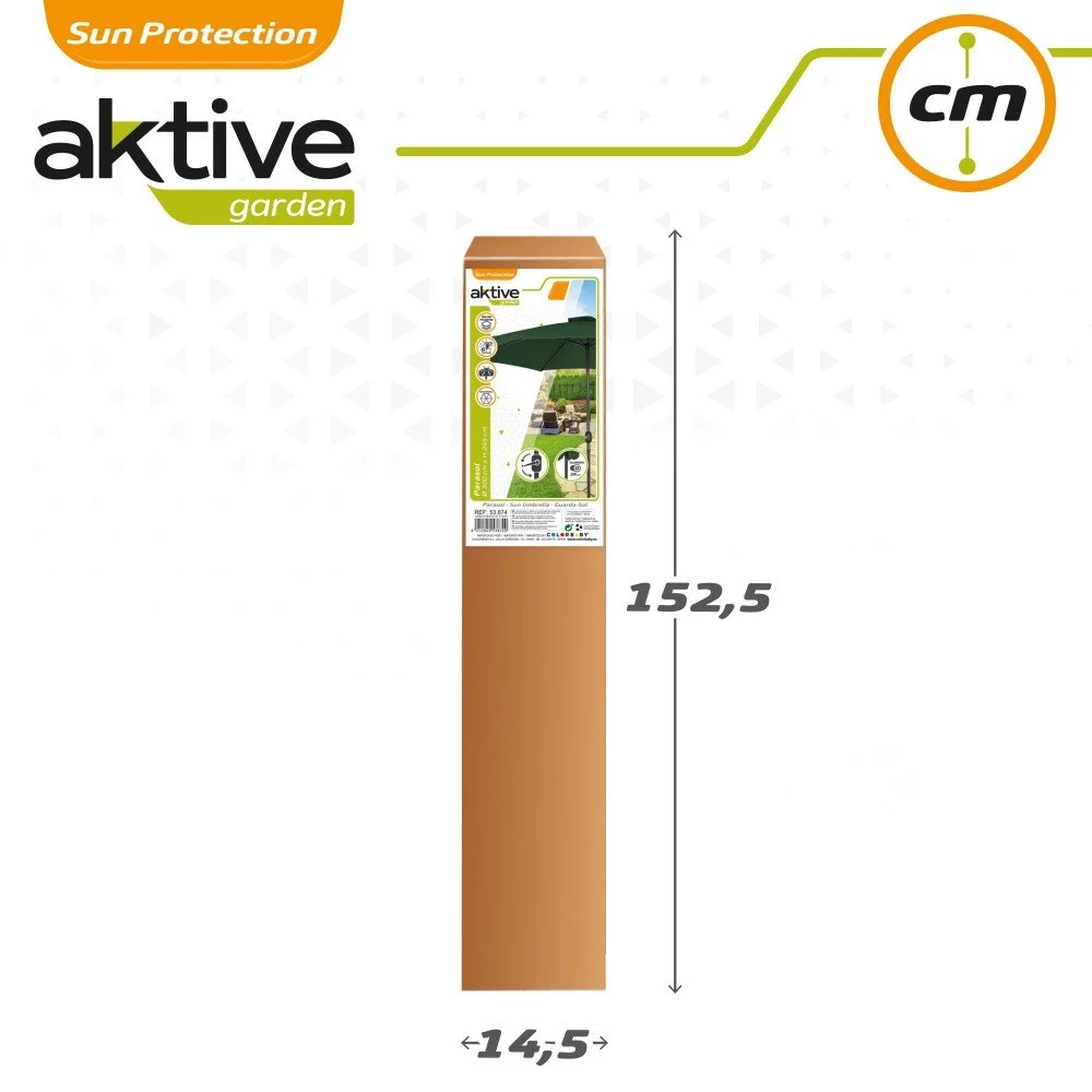 Parasol Hexagonal 300 Cm Color Verde Mástil Aluminio Aktive Garden 9 Parasol Hexagonal 300 Cm Color Verde Mástil Aluminio Aktive Garden - Imagen 7