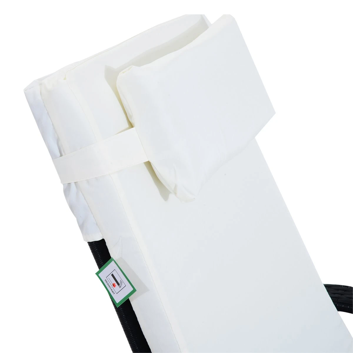 Outsunny Set De 2 Tumbonas Chaise Longue + 1 Mesa De Ratan Para Jardín O Terraza Sillas Con Cojín Y Respaldo Ajustable A 5 Niveles (Negro) 10 Outsunny Set De 2 Tumbonas Chaise Longue + 1 Mesa De Ratan Para Jardín O Terraza Sillas Con Cojín Y Respaldo Ajustable A 5 Niveles (Negro) - Imagen 8