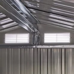 Outsunny Caseta De Jardín De 2 M² 152x132x188 Cm Cobertizo Exterior De Acero Galvanizado Con Puerta Corredera Y Ventilaciones Para Almacenamiento De Herramientas Base Incluida Gris 18 Outsunny Caseta De Jardín De 2 M² 152x132x188 Cm Cobertizo Exterior De Acero Galvanizado Con Puerta Corredera Y Ventilaciones Para Almacenamiento De Herramientas Base Incluida Gris -OUTSUNNY TIENDA 949e9a965c26c0f17df357c4ba89eed37d6f9e4f 3a0dc9a5fef745659562c959e7656510