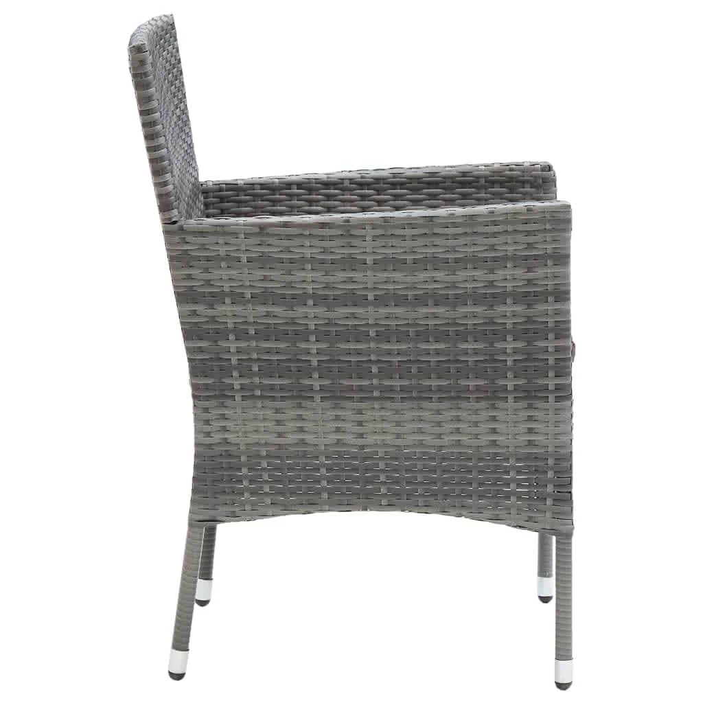 Juego Muebles Jardín 3 Pzas Con Cojines Ratán Sintético Gris VidaXL 8 Juego Muebles Jardín 3 Pzas Con Cojines Ratán Sintético Gris VidaXL - Imagen 6
