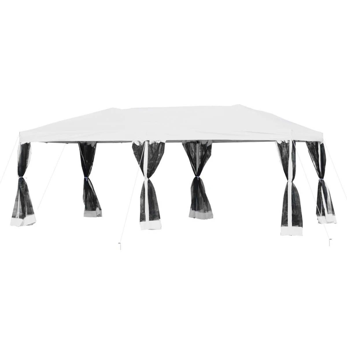 Outsunny Carpa 6x3m Plegable Gazebo Para Jardín Cenador Con 6 Cortinas Mosquitera Y Cremallera Bolsa Transporte Montaje Fácil Acero Tela Oxford Blanco 3 Outsunny Carpa 6x3m Plegable Gazebo Para Jardín Cenador Con 6 Cortinas Mosquitera Y Cremallera Bolsa Transporte Montaje Fácil Acero Tela Oxford Blanco