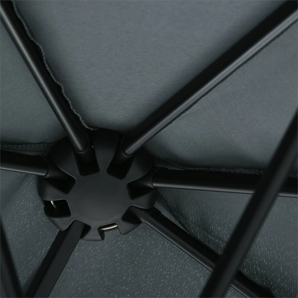 Outsunny Sombrilla De Pared De Jardín 200x190x240 Cm Parasol Con Manivela Poste De Acero Y Base Cruzada Protección Solar Para Terraza Balcón Exterior Gris 11 Outsunny Sombrilla De Pared De Jardín 200x190x240 Cm Parasol Con Manivela Poste De Acero Y Base Cruzada Protección Solar Para Terraza Balcón Exterior Gris - Imagen 9