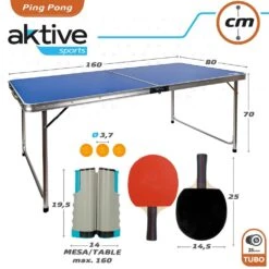 Mesa Ping Pong Plegable De Camping Aktive -OUTSUNNY TIENDA 98bb4b1f2717c749351fdc42f733b9683e55ed58 baffc3980af74b72bf8160dc1d3c7856