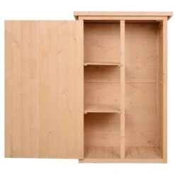 Outsunny Caseta De Jardín De Madera 75x56x115 Cm Armario Cobertizo De Exterior Para Herramientas Con 3 Estantes Interiores Puerta Con Pestillo Y Techo Asfáltico Natural 19 Outsunny Caseta De Jardín De Madera 75x56x115 Cm Armario Cobertizo De Exterior Para Herramientas Con 3 Estantes Interiores Puerta Con Pestillo Y Techo Asfáltico Natural -OUTSUNNY TIENDA 9a92ce6e1450310674927cf1c6d1761197872814 333c2330be3f4731bc24f346fe559a99