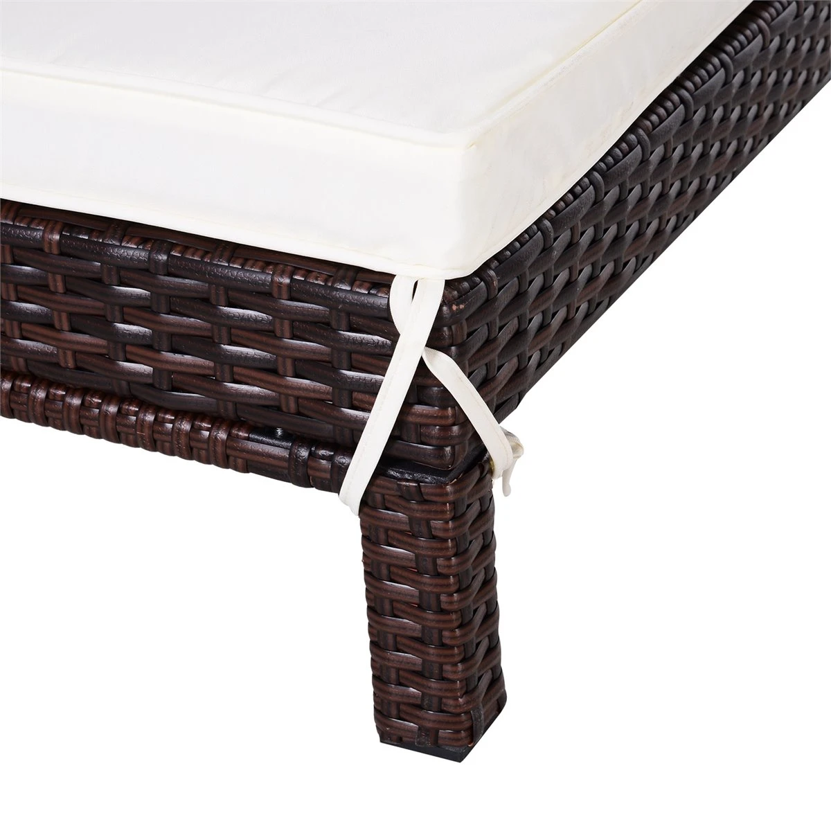 Outsunny Conjunto De Tumbona Exterior De Ratán 2 Plazas Con Cojines Acolchados Resistente Al Agua Con Respaldo Regulable De 5 Niveles Soporta 220 Kg 195x120x28 Cm Marrón 13 Outsunny Conjunto De Tumbona Exterior De Ratán 2 Plazas Con Cojines Acolchados Resistente Al Agua Con Respaldo Regulable De 5 Niveles Soporta 220 Kg 195x120x28 Cm Marrón - Imagen 11