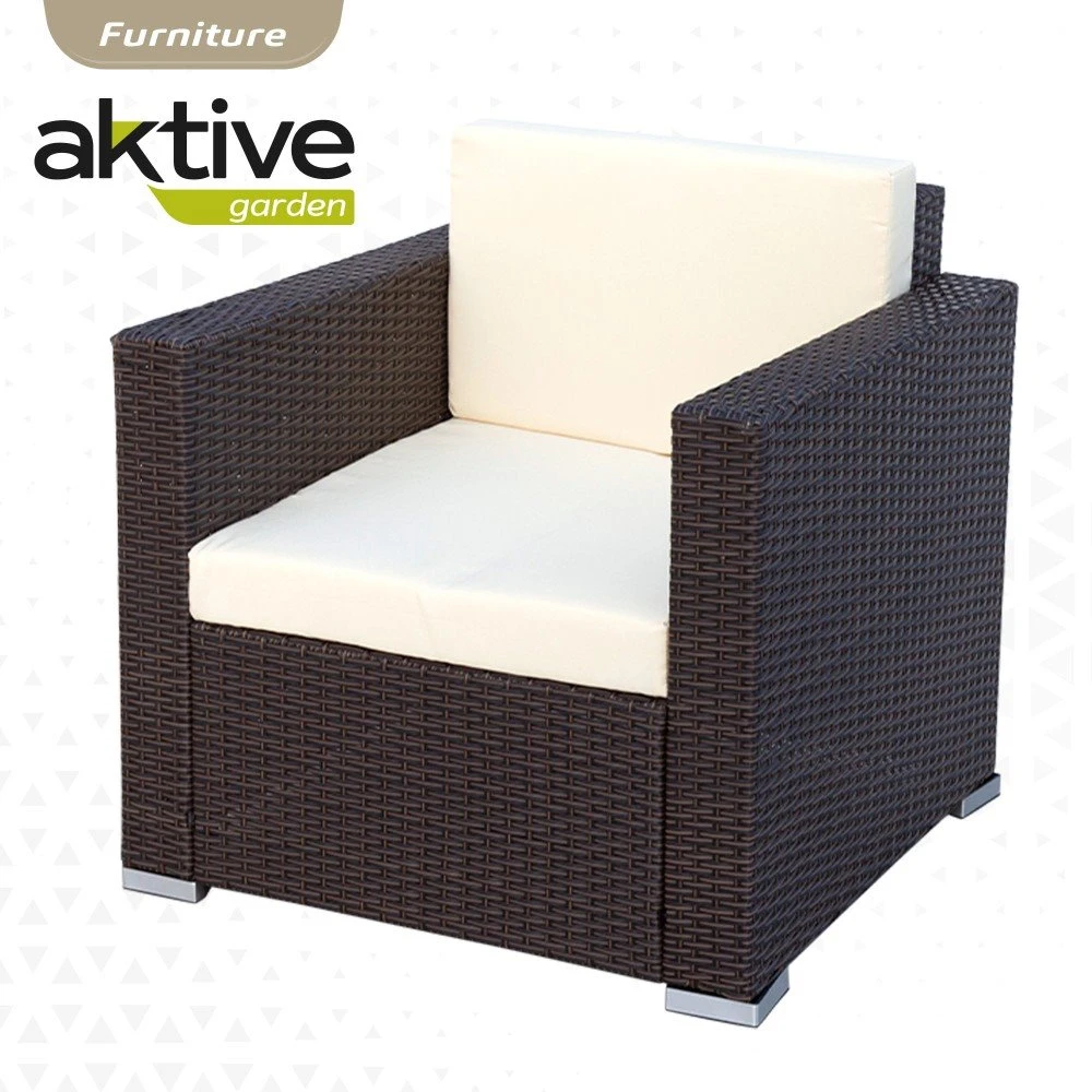 Conjunto Muebles Terraza Sillones, Sofá Y Mesita Ratán Aktive 5 Conjunto Muebles Terraza Sillones, Sofá Y Mesita Ratán Aktive - Imagen 3