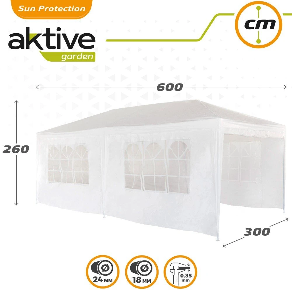 Carpa Plegable Aktive Garden Polietileno Color Blanco 8 Carpa Plegable Aktive Garden Polietileno Color Blanco - Imagen 6