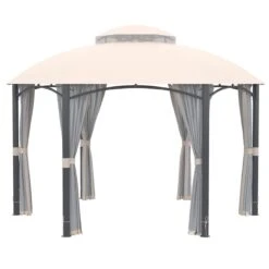 Outsunny Cenador De Jardín Hexágono 4x4 M Pabellón Exterior Con Doble Techo De Ventilación Y 6 Mosquiteras Con Cremallera Para Fiestas Balcón Patio Caqui 18 Outsunny Cenador De Jardín Hexágono 4x4 M Pabellón Exterior Con Doble Techo De Ventilación Y 6 Mosquiteras Con Cremallera Para Fiestas Balcón Patio Caqui -OUTSUNNY TIENDA 9c978860a8f3c628b31d398be1784f8f2ec97c68 img 8