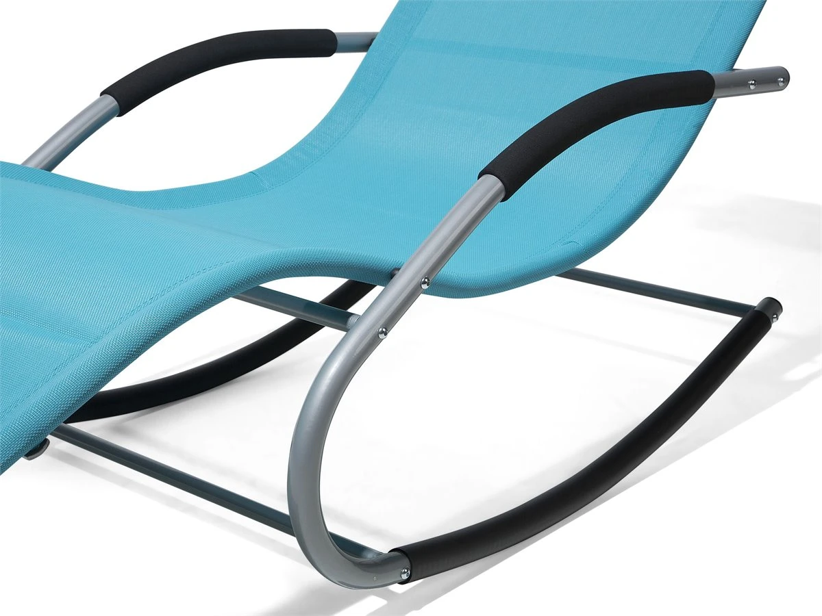 Tumbona De Jardín Mecedora Azul CARANO 14 Tumbona De Jardín Mecedora Azul CARANO - Imagen 12