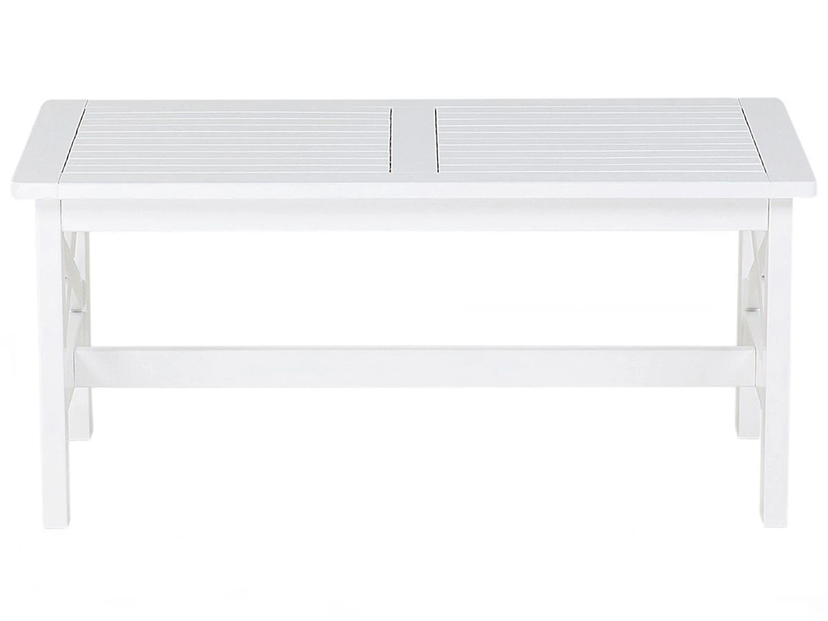 Mesa De Jardín De Madera De Acacia Blanca 100 X 55 Cm BALTIC 8 Mesa De Jardín De Madera De Acacia Blanca 100 X 55 Cm BALTIC - Imagen 6