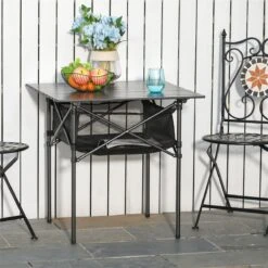 Outsunny Mesa De Camping Plegable Mesa De Picnic Con Espacio Almacenaje De Malla Y Bolsa De Transporte Para Jardín Patio Exterior 70x70x69 Cm Negro 9 Outsunny Mesa De Camping Plegable Mesa De Picnic Con Espacio Almacenaje De Malla Y Bolsa De Transporte Para Jardín Patio Exterior 70x70x69 Cm Negro -OUTSUNNY TIENDA 9f1ba42388172b8af14ac568e28c1d323197728f c2b588211684451faa5cd0def3953481