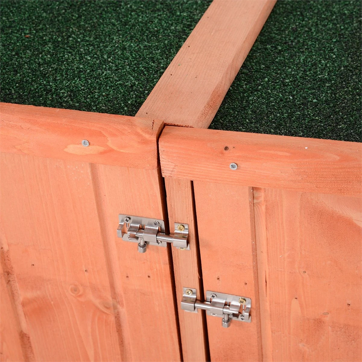 Outsunny Armario De Jardín De Madera 128x49x91 Cm Cobertizo Para Almacenaje De Herramientas Con Techo Asfáltico 2 Niveles Y 2 Puertas Con Cerraduras Para Exterior Terraza Natural 11 Outsunny Armario De Jardín De Madera 128x49x91 Cm Cobertizo Para Almacenaje De Herramientas Con Techo Asfáltico 2 Niveles Y 2 Puertas Con Cerraduras Para Exterior Terraza Natural - Imagen 9