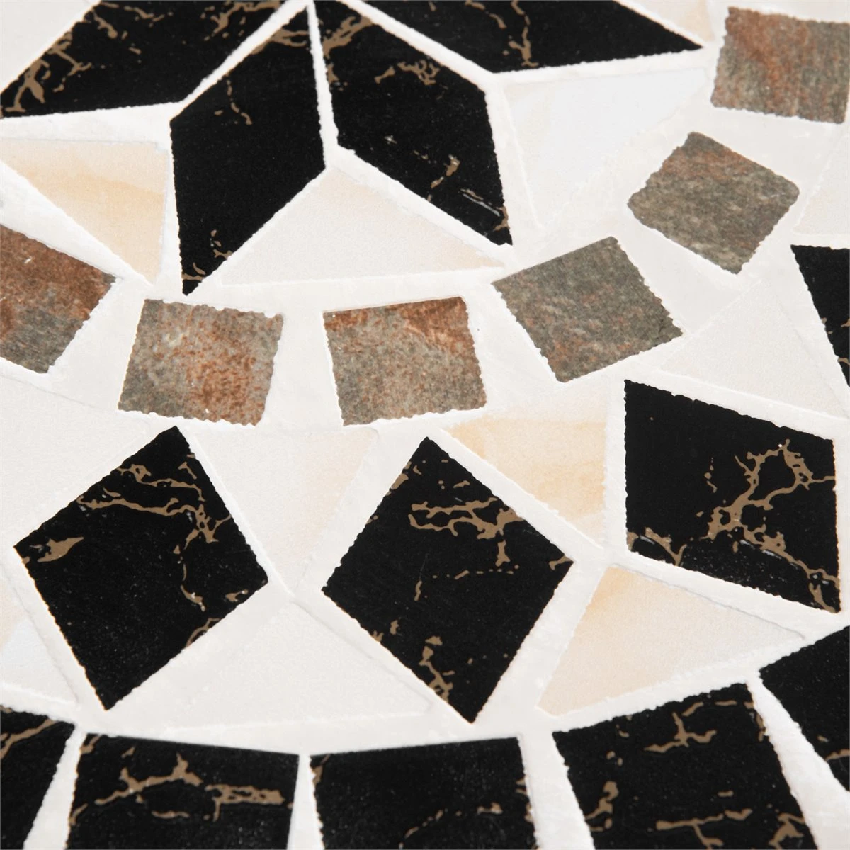 Outsunny Mesa De Jardín Redonda Mesa De Mosaico Con Superficie De Cerámica Y Macro De Metal Carga 50 Kg Para Patio Terraza Exterior Ø60x71 Cm Negro 6 Outsunny Mesa De Jardín Redonda Mesa De Mosaico Con Superficie De Cerámica Y Macro De Metal Carga 50 Kg Para Patio Terraza Exterior Ø60x71 Cm Negro - Imagen 4