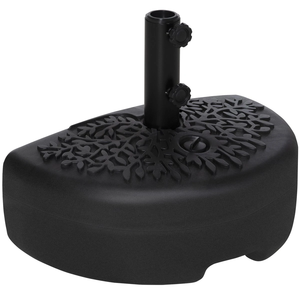Outsunny Base De Pared Para Sombrilla Ø38/48 Mm Soporte Semicircular De Parasol Rellenable De Arena 21 Kg O Agua 18 Kg Para Jardín Patio Terraza Exterior 50x31x18 Cm Negro 3 Outsunny Base De Pared Para Sombrilla Ø38/48 Mm Soporte Semicircular De Parasol Rellenable De Arena 21 Kg O Agua 18 Kg Para Jardín Patio Terraza Exterior 50x31x18 Cm Negro
