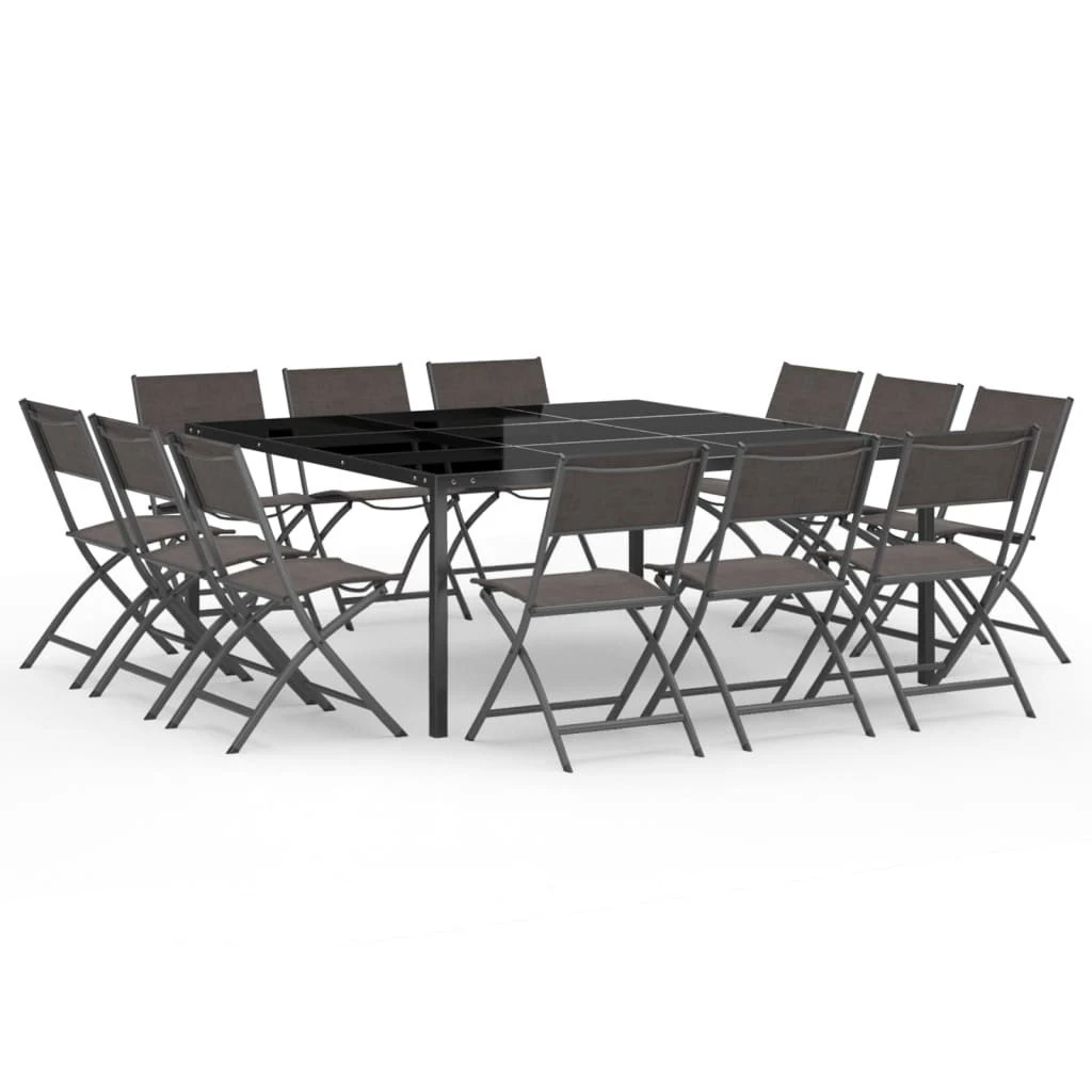 Juego De Comedor De Jardín 13 Piezas Acero VidaXL 3 Juego De Comedor De Jardín 13 Piezas Acero VidaXL