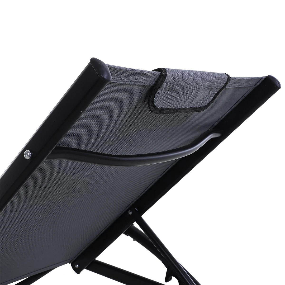 Outsunny Tumbona De Jardín Aluminio Reclinable Con Respaldo Ajustable De 5 Niveles Reposapiés Regulable Y Reposacabezas Extraíble Para Terraza Balcón Exterior 66x152x81 Cm Gris 12 Outsunny Tumbona De Jardín Aluminio Reclinable Con Respaldo Ajustable De 5 Niveles Reposapiés Regulable Y Reposacabezas Extraíble Para Terraza Balcón Exterior 66x152x81 Cm Gris - Imagen 10