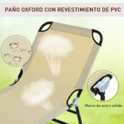 Outsunny Tumbona Plegable Reclinable Con Ángulo Ajustable De 5 Posiciones Para Jardín Exterior Piscina Terraza Camping Carga 120 Kg 190x56x28 Cm Beige 18 Outsunny Tumbona Plegable Reclinable Con Ángulo Ajustable De 5 Posiciones Para Jardín Exterior Piscina Terraza Camping Carga 120 Kg 190x56x28 Cm Beige -OUTSUNNY TIENDA a24814f0be335003c5125914a8dd1a2bd046f122 e1bfca6cc5c24c0dbaf237ebf6f112b4