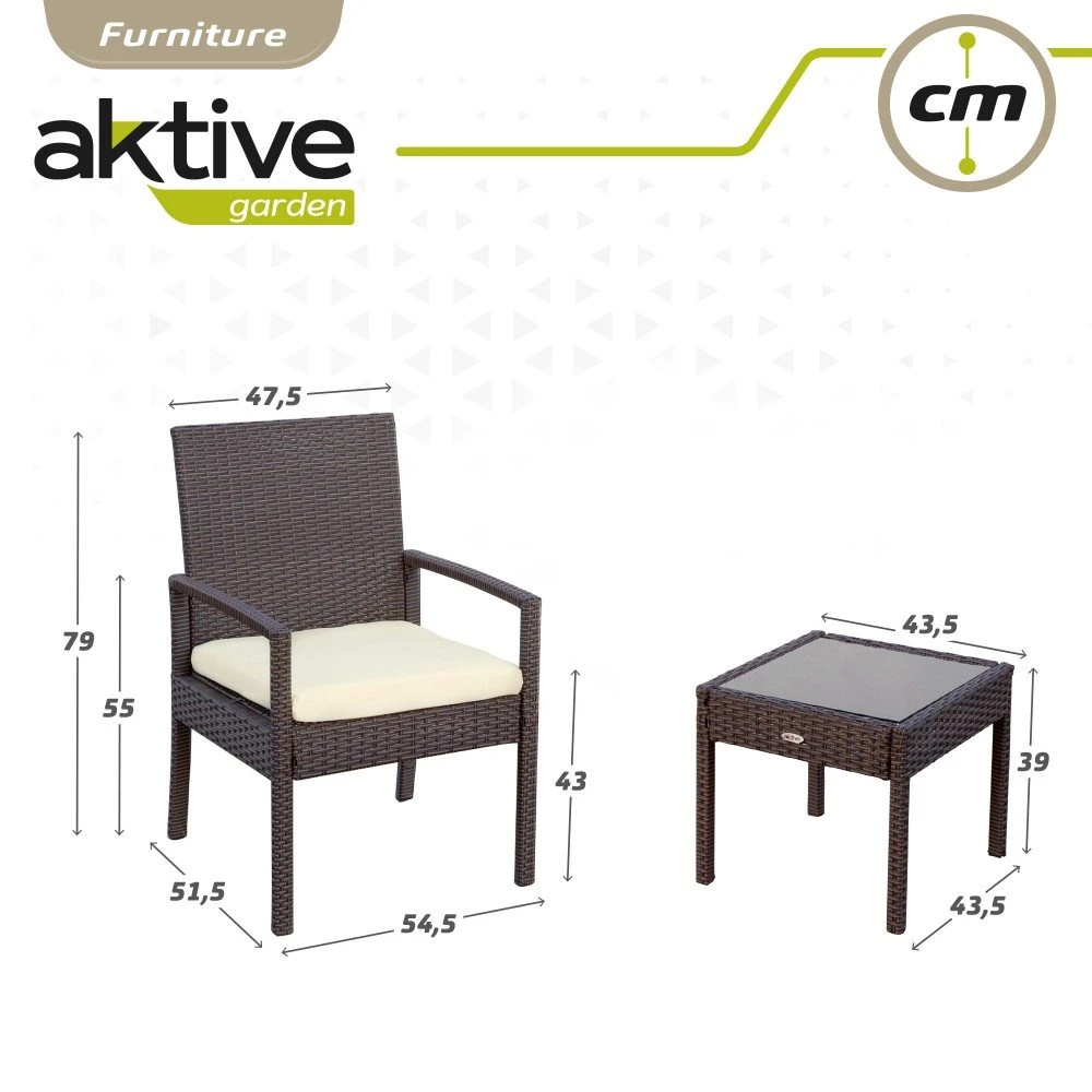 Conjunto Muebles Terraza Con Sillones Y Mesita Ratán Aktive 9 Conjunto Muebles Terraza Con Sillones Y Mesita Ratán Aktive - Imagen 7