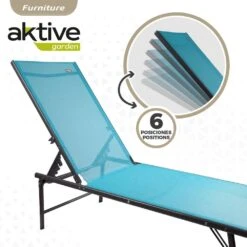 Tumbona Jardín Plegable Y Multiposición Azul Aktive -OUTSUNNY TIENDA a325d08677db5c6d6ad323745f2882608f1223c9 9ad38f675fd44f269e8e272ee2d5f7f5