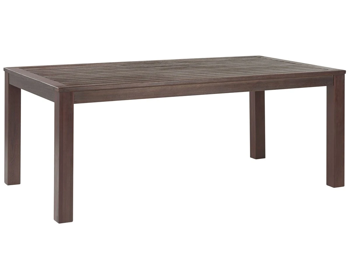 Mesa De Comedor De Madera De Eucalipto Oscura 180 X 100 Cm TUSCANIA 4 Mesa De Comedor De Madera De Eucalipto Oscura 180 X 100 Cm TUSCANIA - Imagen 2