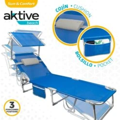 Tumbona Plegable Con Parasol Y Cojín Aktive Beach 12 Tumbona Plegable Con Parasol Y Cojín Aktive Beach -OUTSUNNY TIENDA a4543a36b3a1a1fa782ae1841c78ecdf6ff7ed89 055eb908a9d4448ba7013dedeeeef850