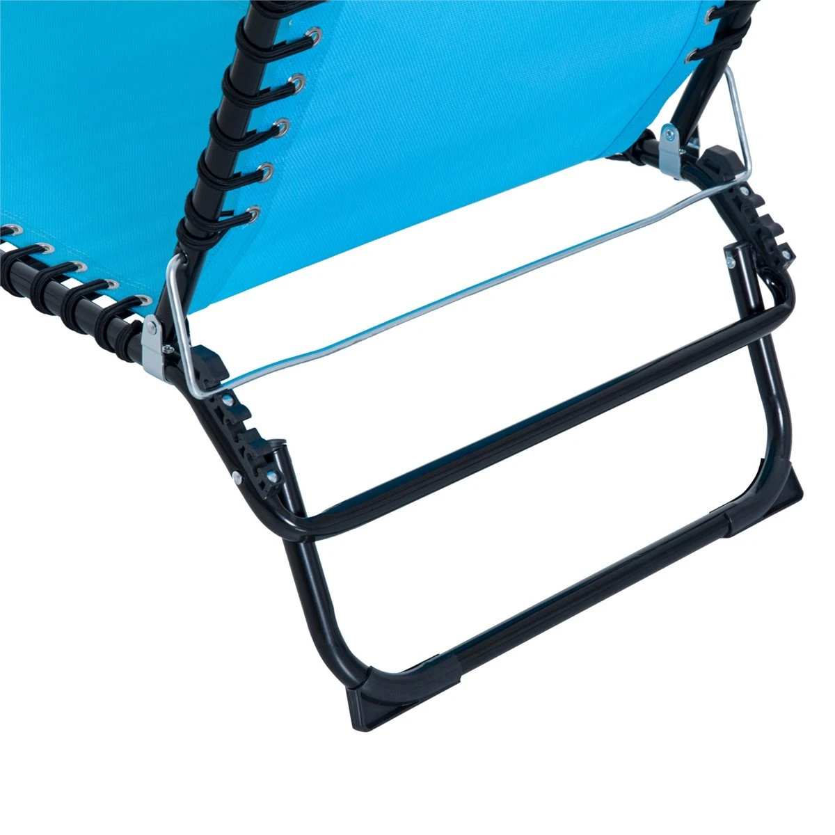 Outsunny Tumbona Plegable Y Ajustable De 4 Posiciones Silla Reclinable De Jardín Con Sistema De Cordones Para Exterior Marco Acero 197x58x76 Cm Azul Claro 12 Outsunny Tumbona Plegable Y Ajustable De 4 Posiciones Silla Reclinable De Jardín Con Sistema De Cordones Para Exterior Marco Acero 197x58x76 Cm Azul Claro - Imagen 10