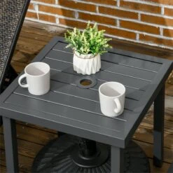 Outsunny Mesa De Jardín Cuadrada Mesa De Centro De Patio Con Orificio Para Sombrillas De Ø45 Mm Mesa Auxiliar Con Marco De Acero 51x51x51 Cm Gris 18 Outsunny Mesa De Jardín Cuadrada Mesa De Centro De Patio Con Orificio Para Sombrillas De Ø45 Mm Mesa Auxiliar Con Marco De Acero 51x51x51 Cm Gris -OUTSUNNY TIENDA a66d6ab9f66d153188795e29ee685075819ae953 dc6bdc7e5ef84382bf44b8dec6ae6dcf