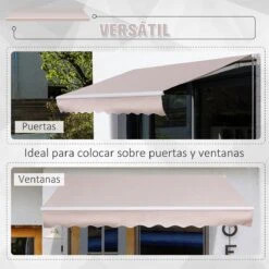 Outsunny Toldo Manual Con Manivela 3x2m Toldo Con Brazo Plegable Retráctil Ángulo Ajustable De Aluminio Protección Solar Para Puerta Ventanas Balcón Beige 18 Outsunny Toldo Manual Con Manivela 3x2m Toldo Con Brazo Plegable Retráctil Ángulo Ajustable De Aluminio Protección Solar Para Puerta Ventanas Balcón Beige -OUTSUNNY TIENDA a74eb9c19692077ddc59746aab93d04b11073c47 9b10d5a57e8042ec9cb937189d38d080