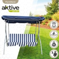 Balancín Para Jardín Azul Y Blanco C/toldo Inclinable 3 Plazas Aktive 11 Balancín Para Jardín Azul Y Blanco C/toldo Inclinable 3 Plazas Aktive -OUTSUNNY TIENDA a79af5f38ac269ce71062c1de160b8fd1070b9c5 27e108fe6ba541739cca551cb65cd347