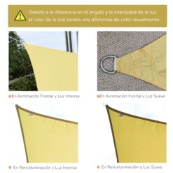 Outsunny Toldo Vela Cuadrado 3x3m Vela De Sombra Para Terraza Jardín Camping Resistente Al Agua Protección UV Poliéster Color Arena -OUTSUNNY TIENDA a7b9fdfd62185c2c7df538b221c129c27ca17b63 63d67db85f404a5cbfbf34d21afadece