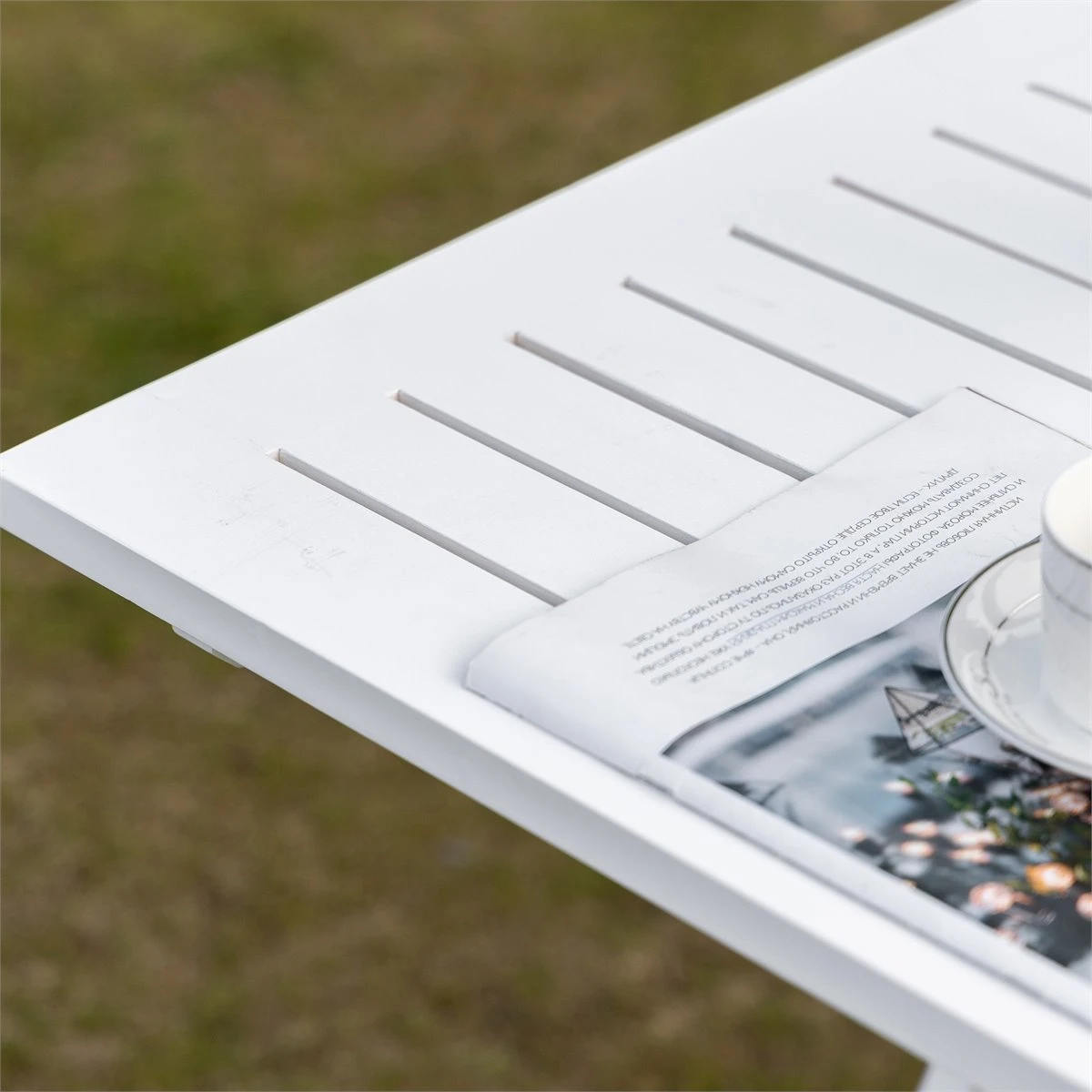 Outsunny Mesa De Jardín Plegable De Madera Maciza Con Agujero Para Sombrilla Mesa Cuadrada De Exterior Para Camping Viaje Picnic Terraza Balcón 70x70x70 Cm Blanco 10 Outsunny Mesa De Jardín Plegable De Madera Maciza Con Agujero Para Sombrilla Mesa Cuadrada De Exterior Para Camping Viaje Picnic Terraza Balcón 70x70x70 Cm Blanco - Imagen 8