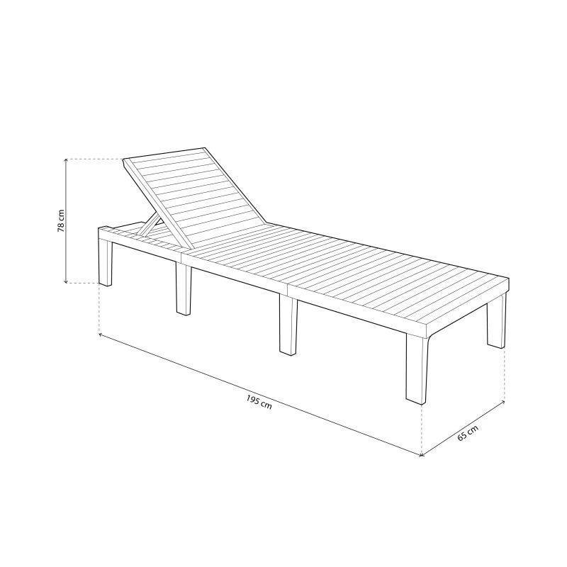 Tumbona Oasis Blanco Y Antracita 195 X 78 X Cm 7 Tumbona Oasis Blanco Y Antracita 195 X 78 X Cm - Imagen 5
