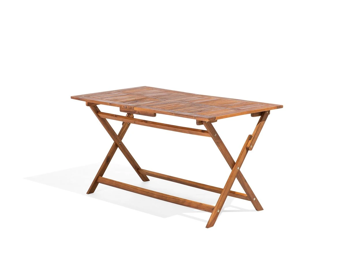 Mesa De Jardín De Madera De Acacia Oscura 140 X 75 Cm CENTO 7 Mesa De Jardín De Madera De Acacia Oscura 140 X 75 Cm CENTO - Imagen 5